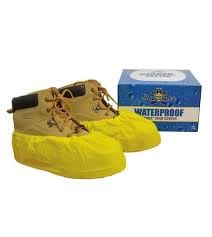 ShuBee Waterproof Shoe & Boot Covers Slip-Resistant Disposable for Plumbing Construction Floor Protection - 40 Pair - color: Yellow