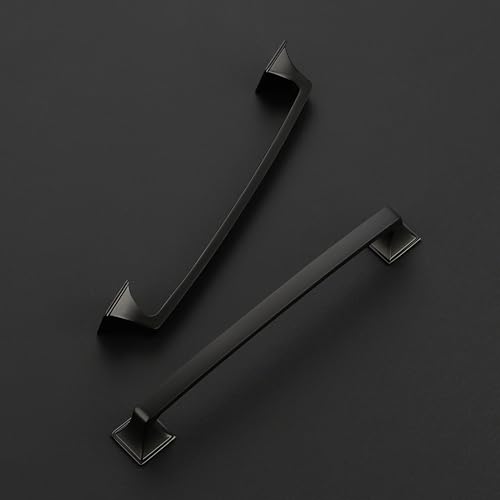 30 Pack Kitchen Cabinet Handles 6-1/4 Inch Hole Center Black Cabinet Pulls - color: Matte Black, size: 6-1/4 Inch Hole Centers