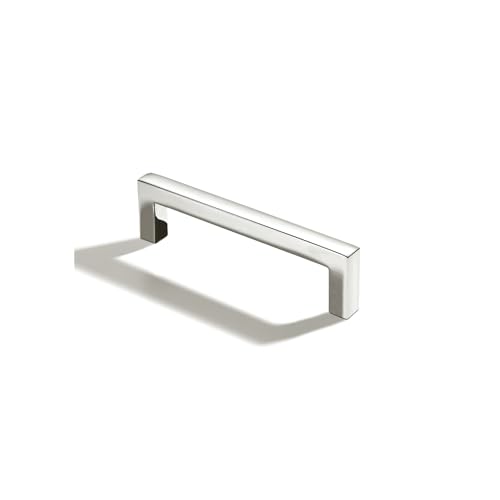 khtumeware 10 Pack 2-1/2 inch(64mm) Hole Center Polished Nickel Cabinet Pulls Solid Heavy-Duty Square Cabinet Handles Drawer Pulls Kitchen Cabinet Hardware Kitchen Handle - color: Polished Nickel, size: 2-1/2 inch(64mm) hole center