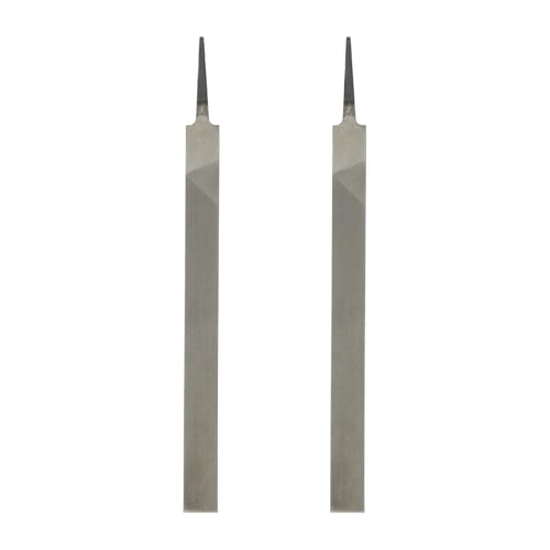 HARFINGTON 2pcs Flat Medium Cut File 14" Double Cut Teeth High Carbon Steel Hand Rasp File without Handle for Metal Wood Deburring Removing - size: 14", style: Medium