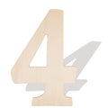 12 Inch Wooden Numbers 4, Large Wood Numbers Cutout for DIY Crafts - color: 4, size: 12 Inch