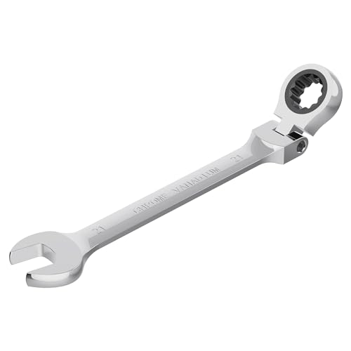 21mm Flex-Head Ratcheting Combination Wrench, 21mm Metric - size: 21mm