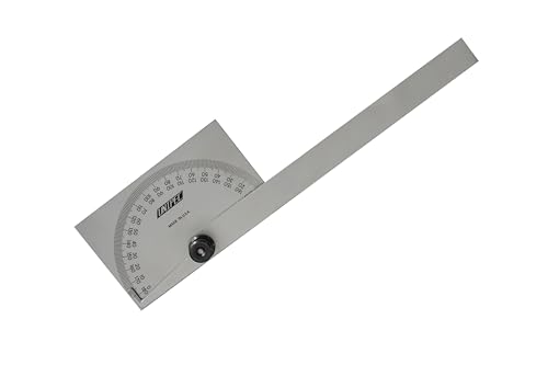 Rectangle Protractor, 0-180°, 6" Arm