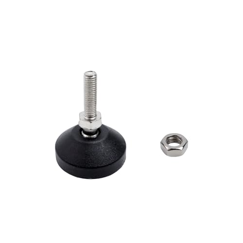 M8 Leveling Feet 880 Lb Capacity, 2 Inches Height - 2 Inches Base, 4Pcs - color: Black, size: D50xM8xH30mm