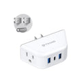 TROND Outlet Extender with USB, 2 AC Sockets and 3 USB Ports - color: White, size: 2A2U1C-3 Prong Plug,1 Pack