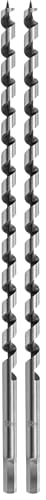 QWORK Auger Drill Bit for Wood, 1/2 Inch Diameter x 16 Inch Length, 3/8-Inch Hex Shank, Long Drill Bits (Pack of 2) - size: 1/2 x 16 inch (Pack of 2)