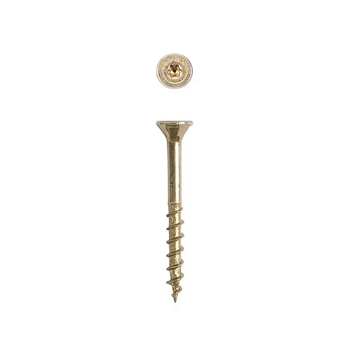SPAX #8 x 1-1/2" Interior Flat Head Wood Screws Construction Framing Torx T-Star Plus (2500 EA) Bulk Pail Includes 4 Bits Countersunk Flush Finish - size: #8 x 1-1/2"