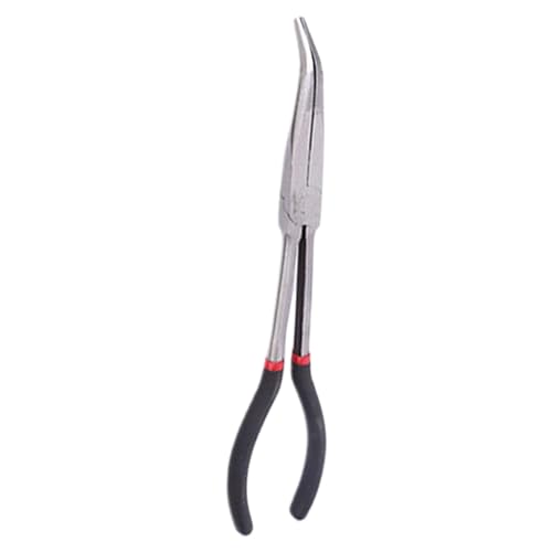 11 Inch 45 Degree Long Reach Pliers, Bent Nose Needle Nose Pliers - color: 45 Degree