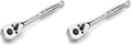 WORKPRO 1/4-Inch Drive Ratchet, Quick-Release Reversible Ratchet Wrench, 72-Tooth Handle, Chrome Alloy Made, Cr-Mo Head, Full Polished (Pack of 2) - size: 1/4" (Pack of 2)