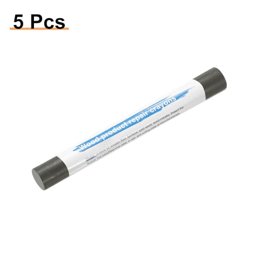 HARFINGTON 5pcs Wood Filler Sticks Wooden Wax Touch Up Furniture Repair Crayons for Scratch Hole Wood, Iron Gray - color: Iron Gray