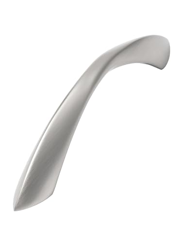 20 Pack Brushed Nickel Cabinet Pulls 3 Inch Arch Twisted Silver Handles Drawer Kitchen Cupboard Bathroom Dresser Cabinet Hardware Zinc Alloy - color: Brushed Nickel, size: 3 Inch Hole Centers