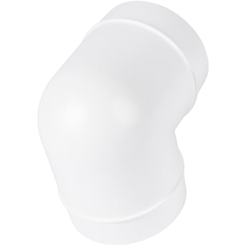 Vent Systems 90 Degree 4" Inch Elbow Duct Pipe Connector - Round Flexible, Rigid PVC Pipe, Tube Ventilation System Adapter - Plastic HVAC Duct Fittings, Dryer Duct Connection, Ducting Joint - size: 4''
