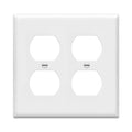 Enerlites 8822-W Duplex Receptacle Outlet Wall Plate, Standard Size 2-Gang, Polycarbonate Thermoplastic, White - color: White, size: Screw
