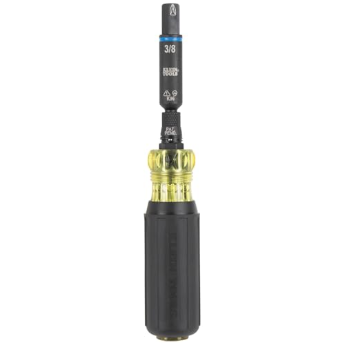 Klein Tools 32528HD KNECT 10-in-1 Impact-Rated Driver, Multi-Bit Screwdriver/Nut Driver with Deep-Well Flip Socket Sizes for Plumbing and HVAC - size: 10-in-1