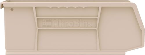 Akro-Mils 30224 AkroBins Plastic Storage Bins, 11"x 4"x 4", Stone, 12-Pack - color: Stone