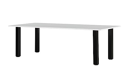 16" Coffee Table Legs,with Adjustable Feet Pads,Set of 4(Black) - size: 16"