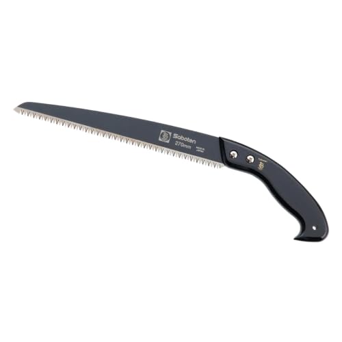 Saboten Japanese Pruning Saw with Wood Sheath, Fluorine-Coated High-Carbon Steel Blade, Precision Pull Cut Hand Saw for Tree Branches – forest Originals, Made in Japan (270mm (10.6 inch)) - size: 270mm (10.6 inch)
