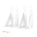 Shelf Brackets,White Shelf Brackets 6 x 4 Inch 4Pack - size: 4x6inch-white