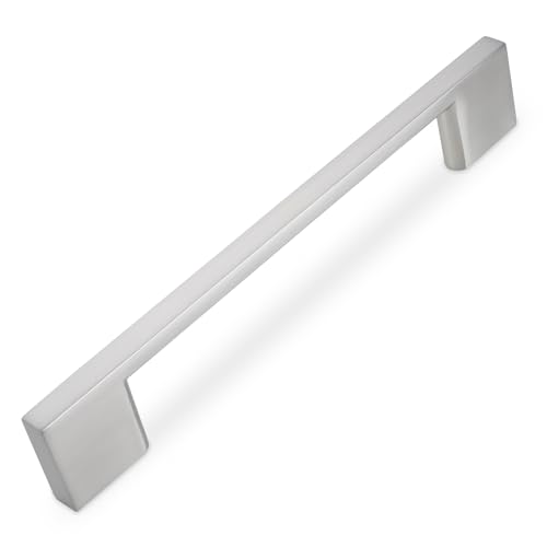 10 Pack 5 Inch(128mm) Cabinet Pulls Brushed Satin Nickel Cabinet Handles Zinc Alloy Drawer Pulls Solid Cabinet Hardware - color: Brushed Satin Nickel, size: 5'' Hole Center(128mm)