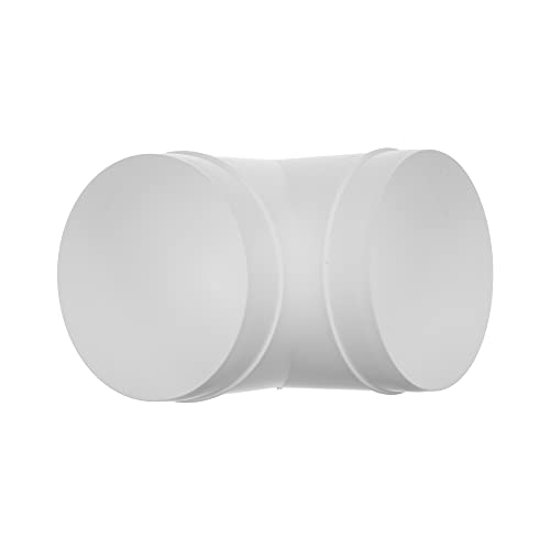 Vent Systems 90 Degree 6" Inch Elbow Duct Pipe Connector - Round Flexible, Rigid PVC Pipe, Tube Ventilation System Adapter - ABS Plastic HVAC Duct Fittings, Dryer Duct Connection, Ducting Joint - size: 6''