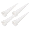 SOLUSTRE 4-Pack Caulking Nozzles Cone Tips 2.55X0.70 Inch for Precise Glue Dispensing and Caulk Finishing Tools Compatible with Standard Caulk Tubes