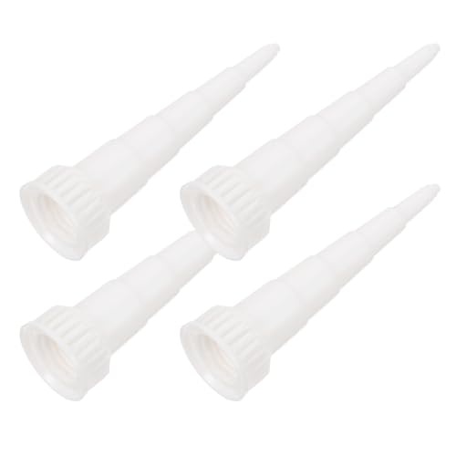 SOLUSTRE 4-Pack Caulking Nozzles Cone Tips 2.55X0.70 Inch for Precise Glue Dispensing and Caulk Finishing Tools Compatible with Standard Caulk Tubes