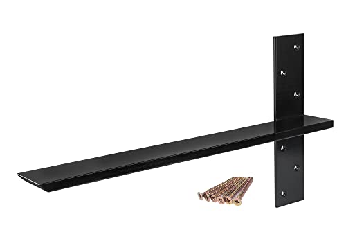 （2-Pack） Free Hanging T Shelf Bracket, Solid Heavy Duty Steel Knee Wall Hidden Granite Countertop Support Floating Bracket Hardware, Universal ,16 Inch , DIY Projects , Screws Included - size: 16