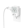 TESSAN Surge Protector Wall Outlet Extender, Multi Plug Outlet Splitter - color: Grey, size: 1 USB-A+2 USB-C