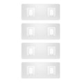 4 Pack Shower Caddy Adhesive Replacement, Waterproof Adhesive Strips for Shower Shelf, Strong Adhesive Flat Hooks for Bathroom Storage Shelves and Kitchen Racks No Drilling, Clear - color: Transparent-4 Pack