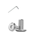 Metuja 5/16-18x5/8 Flat Head Hex Socket Cap Screws Bolts,304 Stainless Steel Fully Threaded Machine Screws with Hex Key (20PCS) Corrosion-Resistant for Furniture/Machinery - size: 5/16-18 x 5/8"