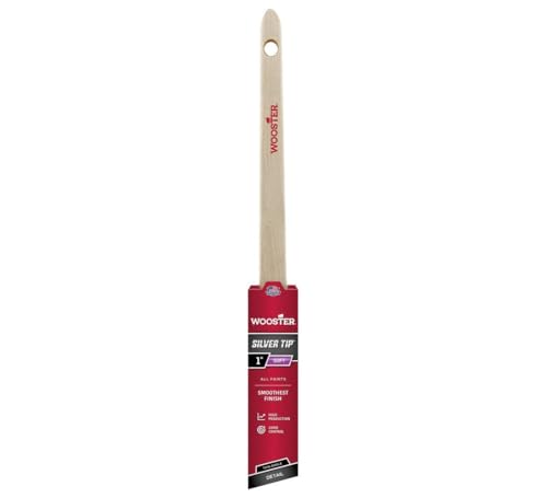 Wooster Silver Tip 1 in. W Angle Polyester Blend Trim Paint Brush