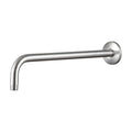OFFO Shower Arm with Flange, 16 in Brushed Nickel Wall Mount Replacement Angle Shower Head Arm Wall-Mounted For Fixed Shower Head & Handheld Showerhead - color: Brushed Nickel, style: 16 in