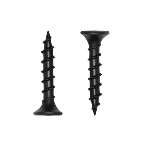 #8 x 1 Inch Drywall Screws Phillips Flat Head Black Oxide Screws 125 PCS, Wood Screws for Furniture Cabinet DIY - size: #8×1