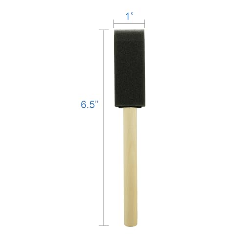 Poly Foam Brushes 1inch 30pcs, High Density Foam Paint Brush for Painting, Staining, Paint Sponges - size: 1inch 30pcs