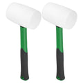 2 Pack 32 oz Rubber Mallet Hammers with Non-Slip Grip Handle, Non-Marking Rubber Hammer for Flooring Installation, Camping Tent Stakes, Auto Repair