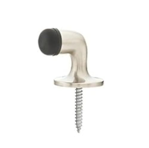 Emtek 2254 Angled Floor Mounted Door Stop from the Door Accessories Collection, Polished Brass