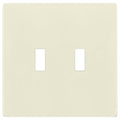 TG Mid-Size Screwless Double Toggle Light Switch Cover Plate, Light Almond - color: Light Almond, size: 2 Gang