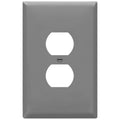 ENERLITES Oversized Duplex Outlet Covers, Jumbo Wall Plate, 1 Pack, Gray - color: Gray, size: Over-Size