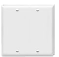 ZEFTV Blank Wall Plates 2-Gang blank Switch Outlet Electrical Cover Plate Unbreakable Thermoplastic Faceplate for Light Receptacle Outlet Switch, White (2 Pack) - color: Double Blank, size: 2 Pack