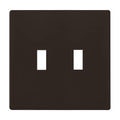ENERLITES Screwless Double Toggle Light Switch Wall Plate Cover, Brown - color: Brown, size: Screwless