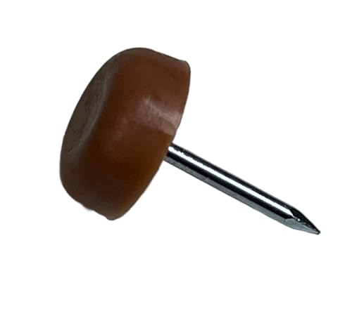 Nail On Furniture Glides/Flat Head/Chair Foot Glides in Brown Pack of 20/ Choose Your Size! (1”,3/4”,1/2”,5/8”,7/8”) by E.H.C (5/8" Diameter) - size: 5/8" diameter
