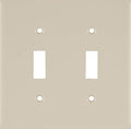 Power Gear Light Switch Wall Plate Cover, Double Toggle Style, Ivory - color: Almond, style: Standard