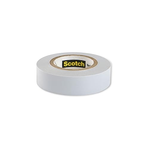 3M Scotch Electrical Tape 35, 1/2 in x 20 ft, 1 Short Roll, White - color: White, size: 1/2 in x 20 ft