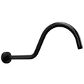 NearMoon Shower Extension Arm with Flange - S Shaped High Arc Gooseneck Long Shower Extender Pipe, Perfect for Rainfall Shower Head - Bathroom Accessory,16 Inch (Matte Black) - color: Matte Black