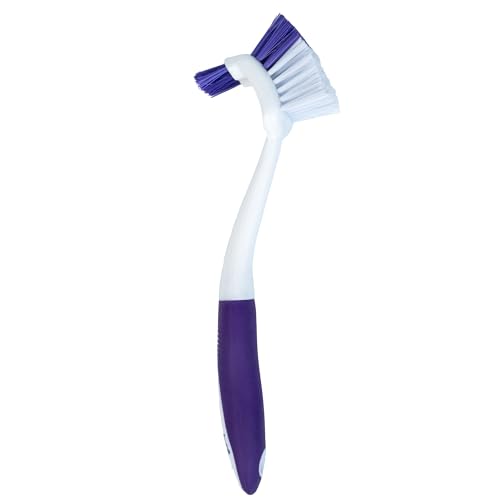 Fabuloso Long Tile Brush with Spot Scrubber, White and Purple, 11 Inch - size: Tile Brush w/ Spot Scrubber