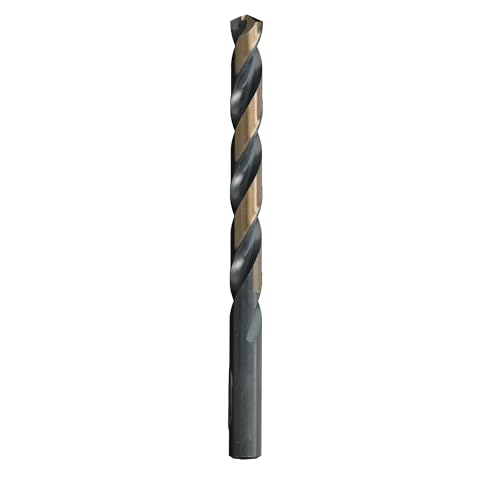 Drill America 4.50mm High Speed Steel Black & Gold KFD Split Point Drill Bit (Pack of 12), KFD Series - size: 4.50mm