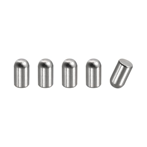 uxcell 6x8mm Dowel Pins, 5pcs 304 Stainless Steel Round Head Flat Chamfered End Dowel Pin Bunk Bed Pins Shelf Pegs Support Shelves Fasten Elements - size: 6x8mm