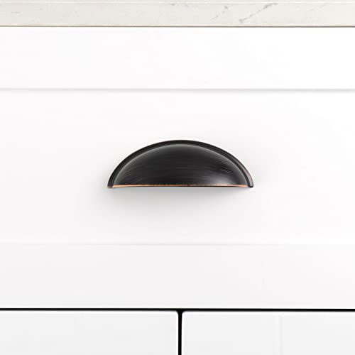 3 Inch Oil Rubbed Bronze Drawer Pulls Cabinet Cup Pull 10 Pack 1886 - color: Oil Rubbed Bronze