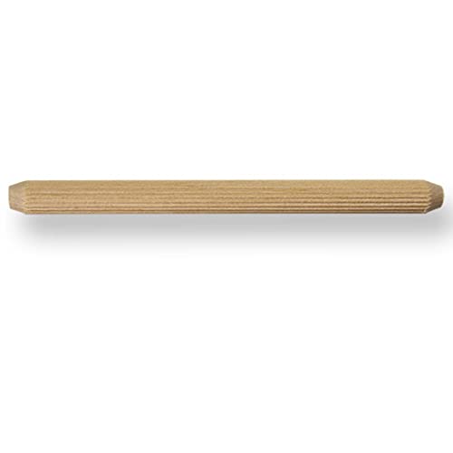 Pinehurst Crafts 1/4 Inch x 3 Inch Fluted Wood Dowel Pins, Great for Furniture, Cabinetry and Crafts Projects, Pack of 20