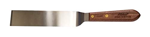 Albion Engineering Company 258-33718 Caulk Bucket Scraping Tool, Stainless Steel, Offset Hardwood Handle, 2" Wide Tip x 8" Long Blade